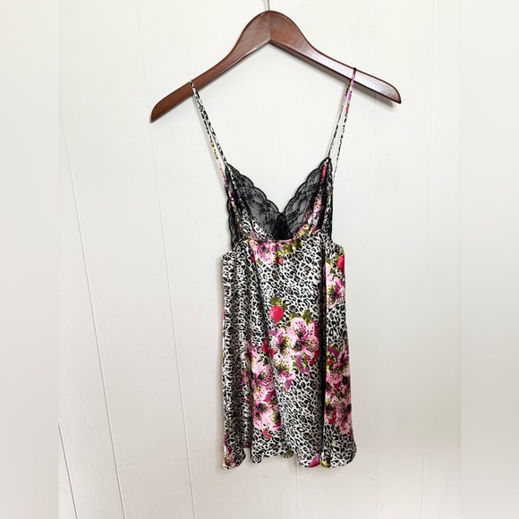 Victoria’s Secret Adorable Leopard & Floral Satin Mini Slip Dress size M new - Picture 5 of 8